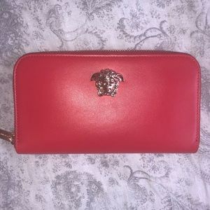 Red Versace Medusa wallet